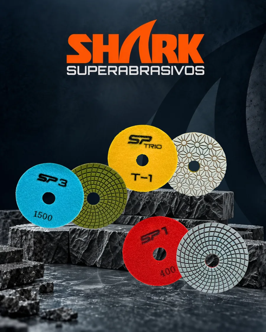 Lixas diamantadas SP Trio, SP3 e SP1 da Shark Superabrasivos